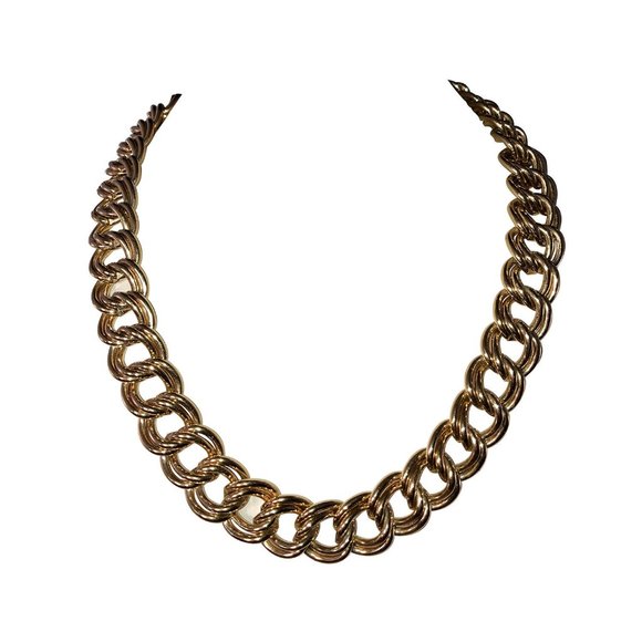 Givenchy Gold Tone Chain Link Necklace